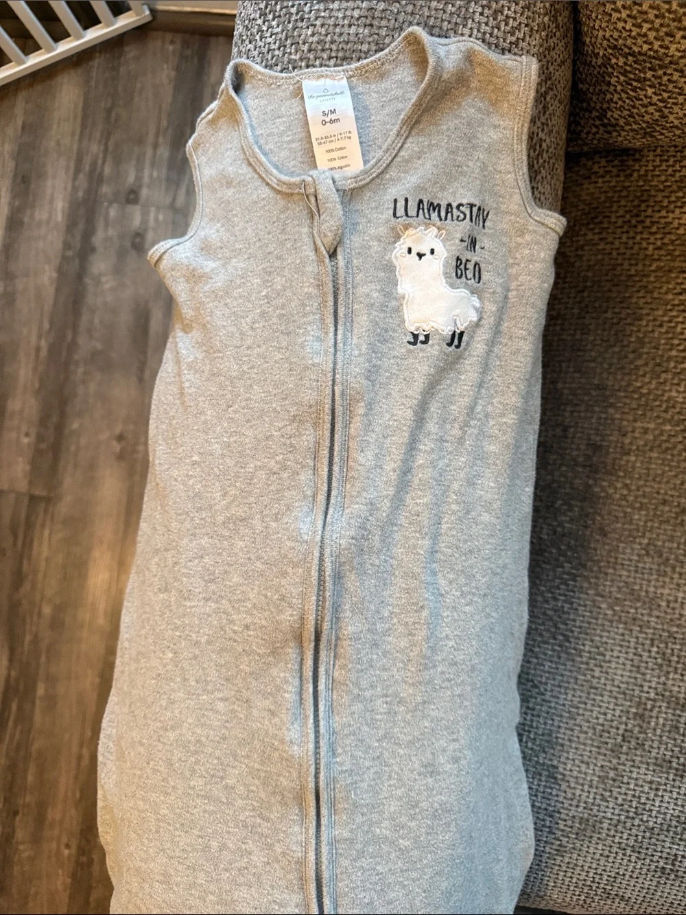 Gray Llama Sleep Sack - Kids Pajama Sack